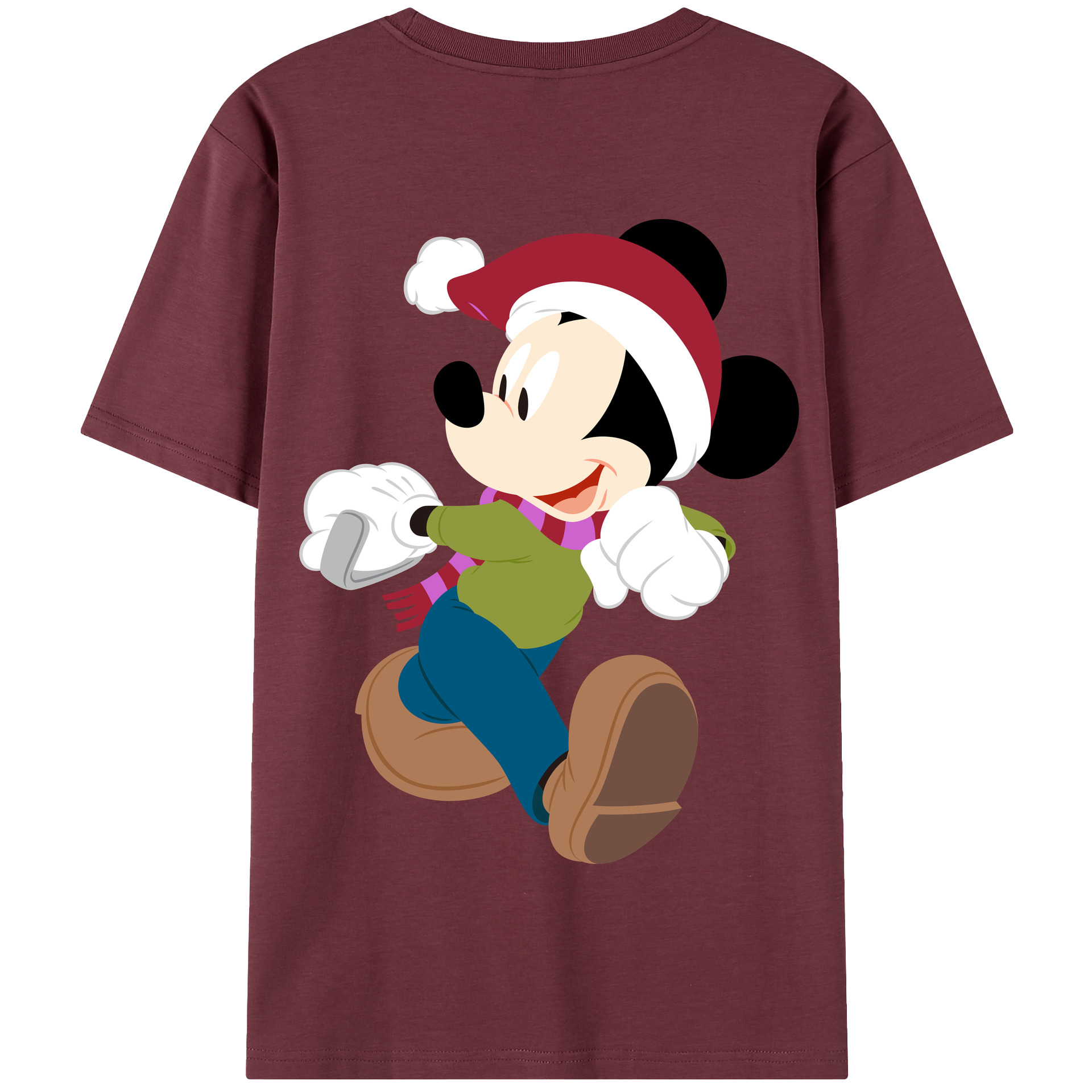 （画像用） ミッキーマウス Mickey Mouse 綿100％半袖Tシャツ（背面プリント）